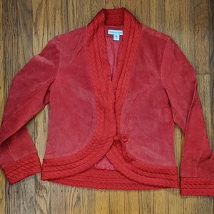 Coldwater Creek Red Leather Jacket